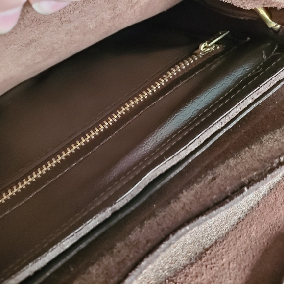 SOLD Burlington Brown Suede Asymmetrical Purse - Picture 12 of 12